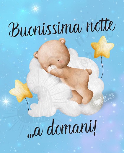 Buonissima notte. A domani
