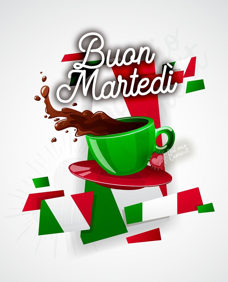 Buon martedì con caffè tricolore
