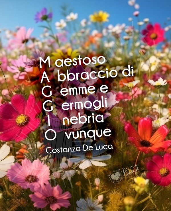 Benvenuto al mese di maggio con gioco di parole