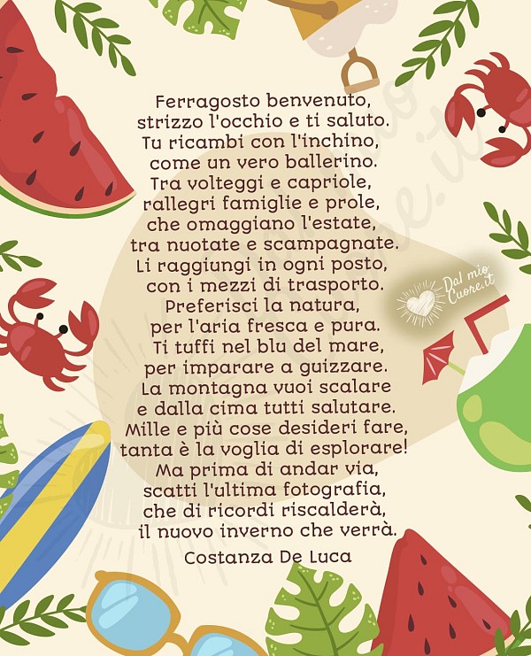Filastrocca di Ferragosto