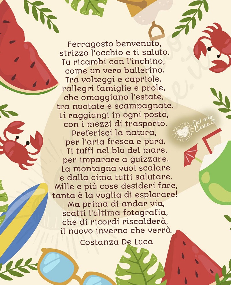 Filastrocca di Ferragosto
