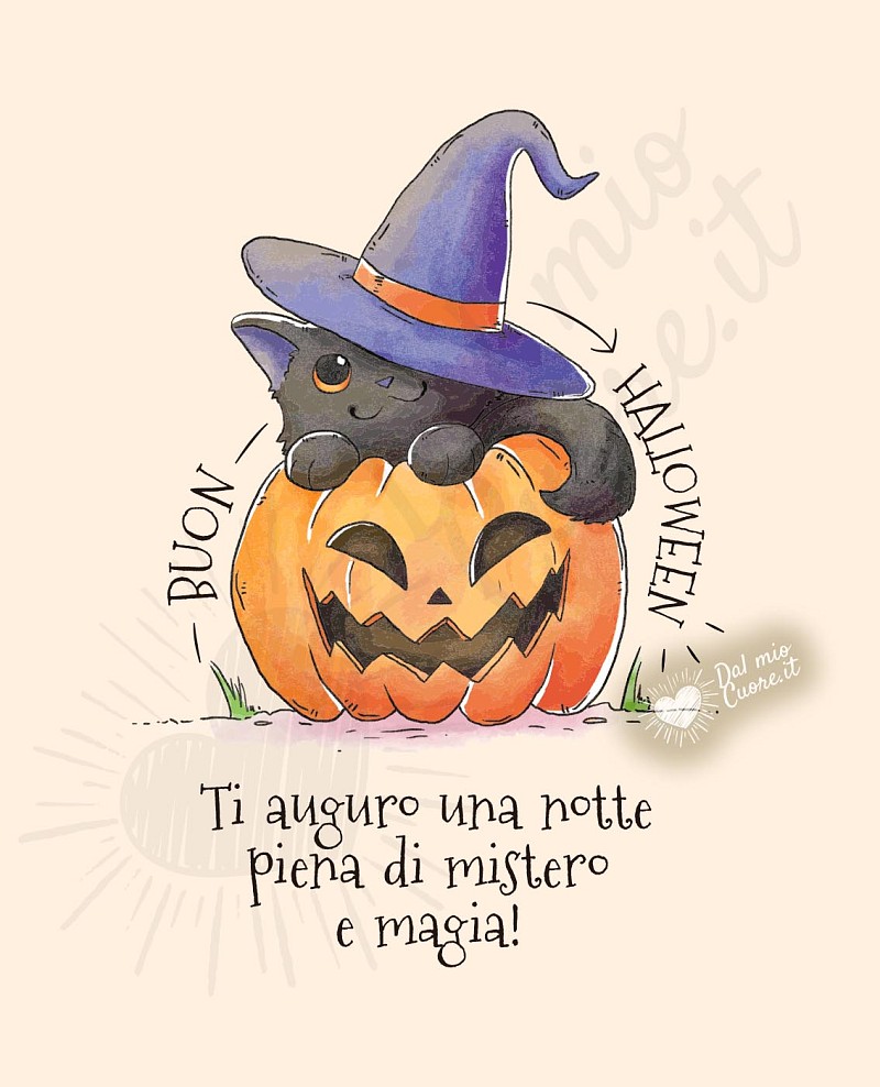 Buon Halloween! Ti auguro una notte piena di mistero e magia!