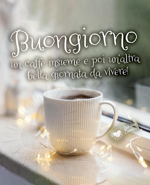 Buongiorno Natalizio con caffè e lucine
