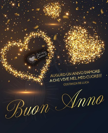 Auguro un anno d'amore a chi vive nel mio cuore! Buon Anno