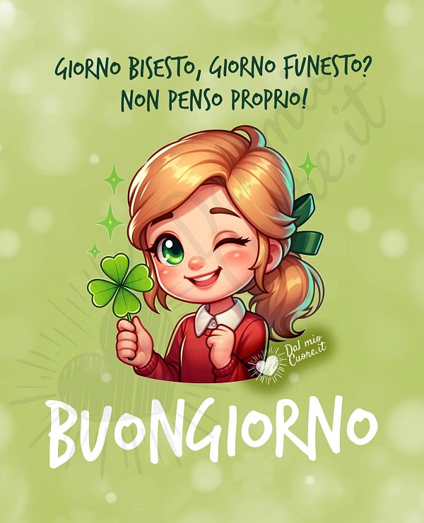 Giorno bisesto, giorno funesto? Non penso proprio! Buongiorno