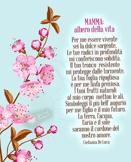 MAMMA: albero della vita. Buona festa della mamma poesia