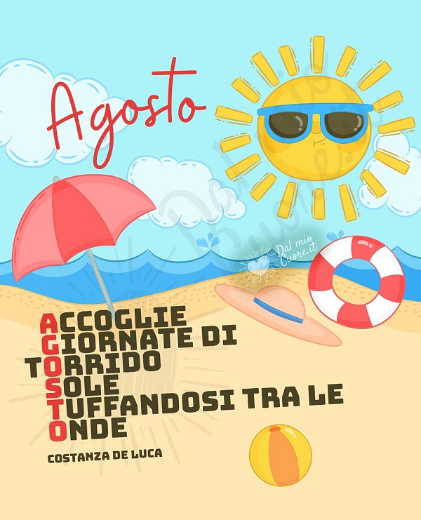 Agosto: Accoglie Giornate di tOrrido Sole Tuffandosi tra le Onde