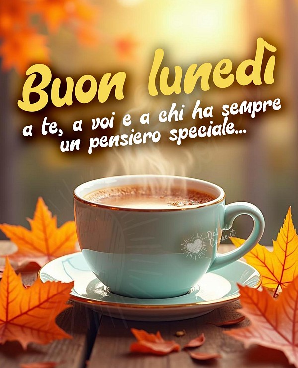 Buon lunedì autunnale con caffè