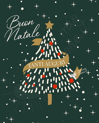 Buon Natale immagine con albero