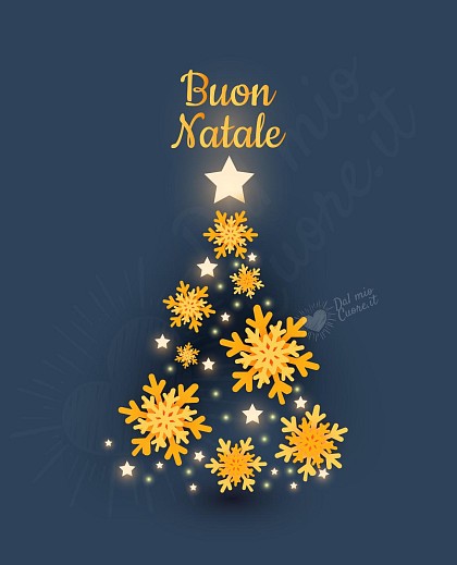 Buon Natale. Messaggio di auguri con Albero