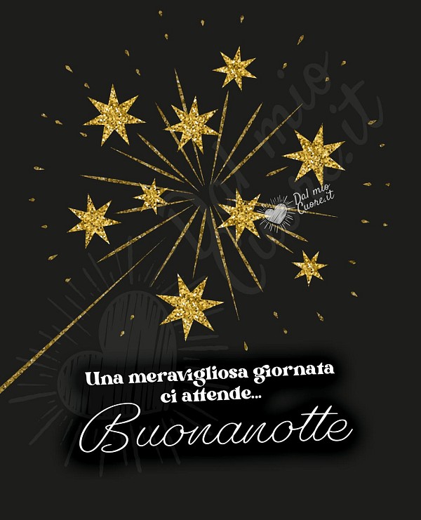 Una meravigliosa giornata ci attende. Buonanotte