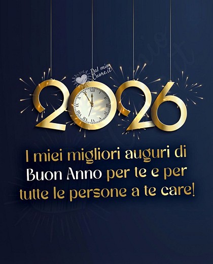 I miei migliori auguri di Buon Anno per te e per tutte le persone a te care!
