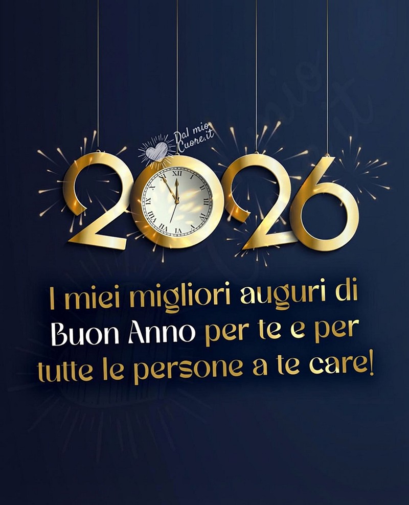 I miei migliori auguri di Buon Anno per te e per tutte le persone a te care!