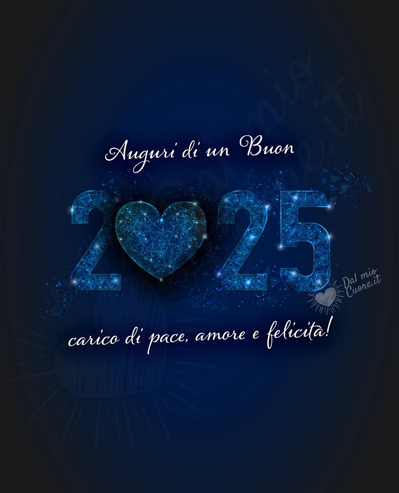 Auguri di un Buon 2025 carico di pace, amore e felicità