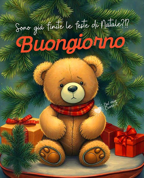 Sono già finite le feste di Natale?!? Buongiorno