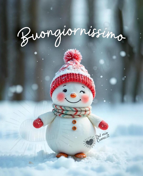 Buongiornissimo con pupazzo di neve