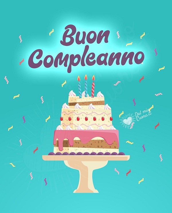 Buon compleanno con torta