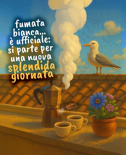 Fumata bianca… è ufficiale: si parte per una nuova splendida giornata