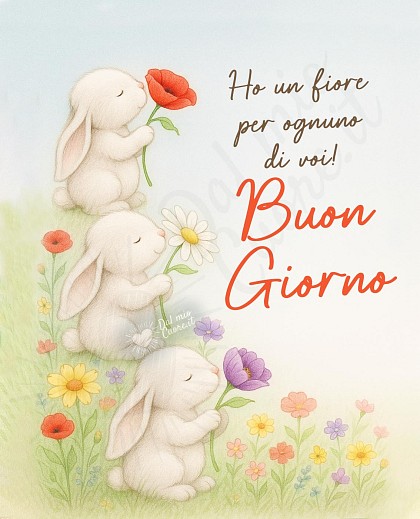 Ho un fiore per ognuno di voi! Buon Giorno