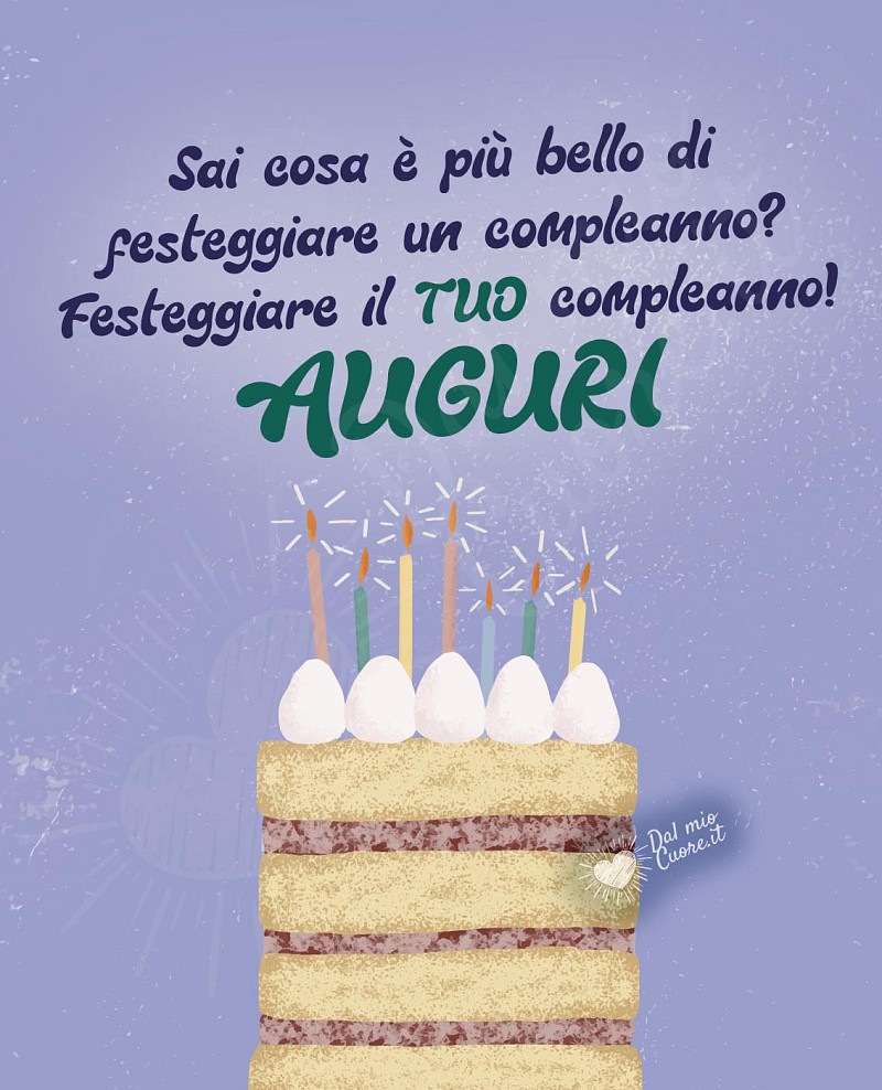 Immagine buon compleanno con frase