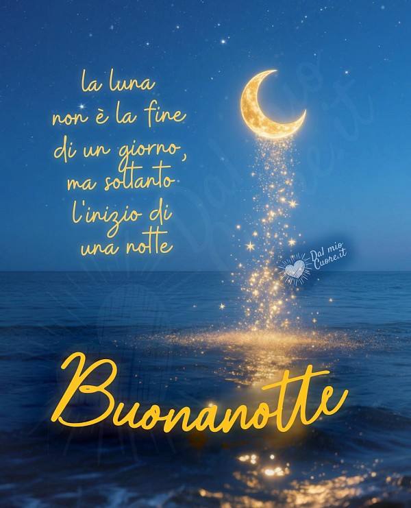 Frase Buonanotte: la luna non è la fine di un giorno, ma soltanto l'inizio di una notte