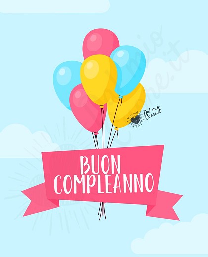 Buon compleanno con palloncini