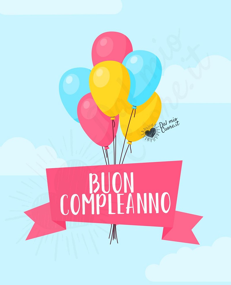 Buon compleanno con palloncini