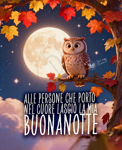 Alle persone che porto nel cuore lascio la mia Buonanotte