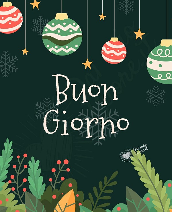Buongiorno natalizio con decorazioni