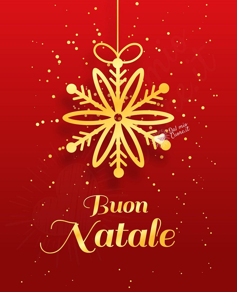 Buon Natale con fiocco dorato