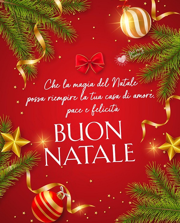 Buon Natale. Che la magia del Natale possa riempire la tua casa di amore, pace e felicità