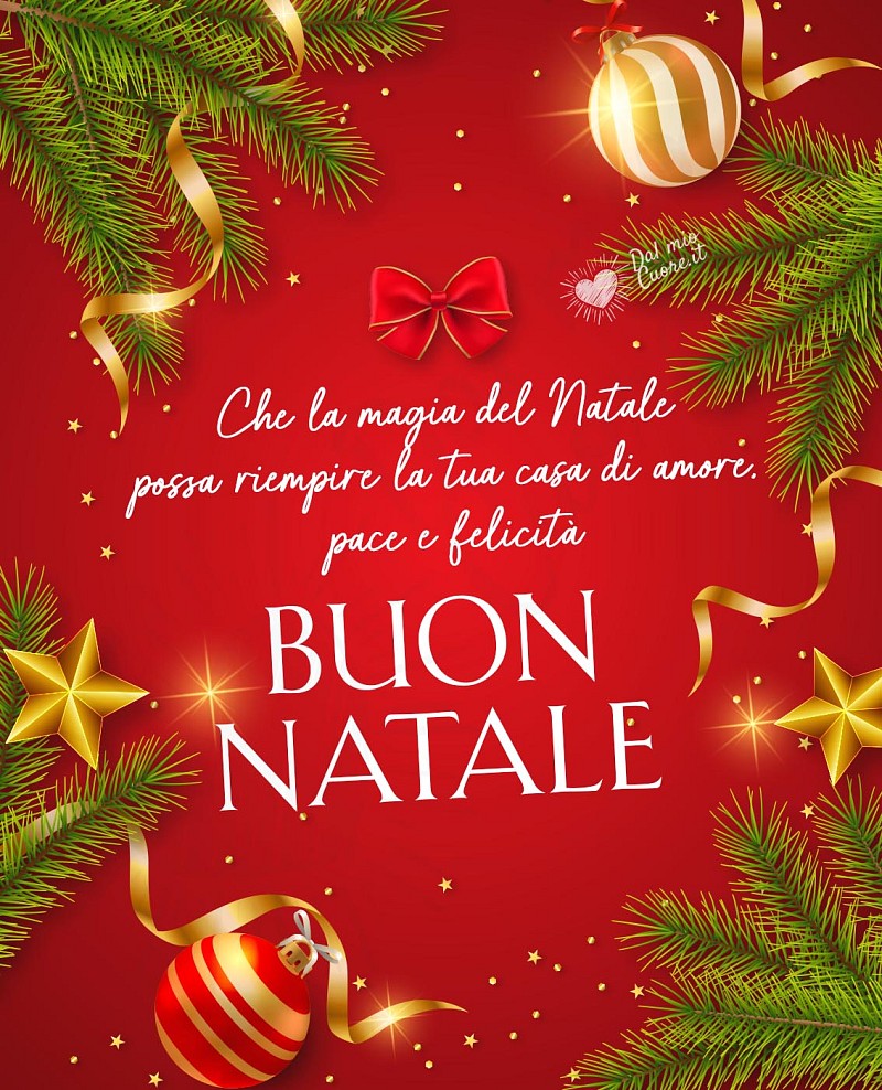 Buon Natale. Che la magia del Natale possa riempire la tua casa di amore, pace e felicità
