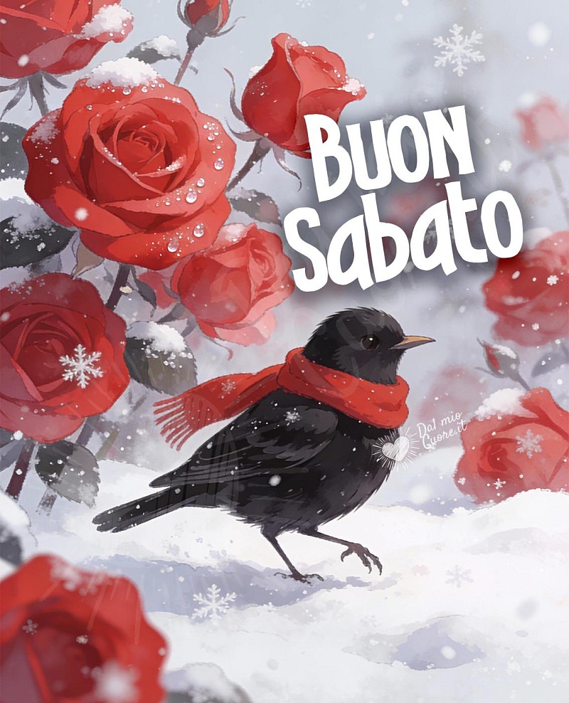 Buon sabato con neve