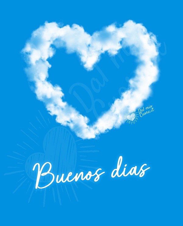 Buenos días con corazón de cielo